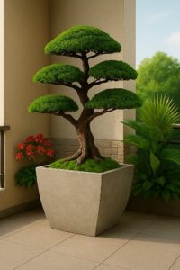 Konsep bonsai dalam pot eksklusif