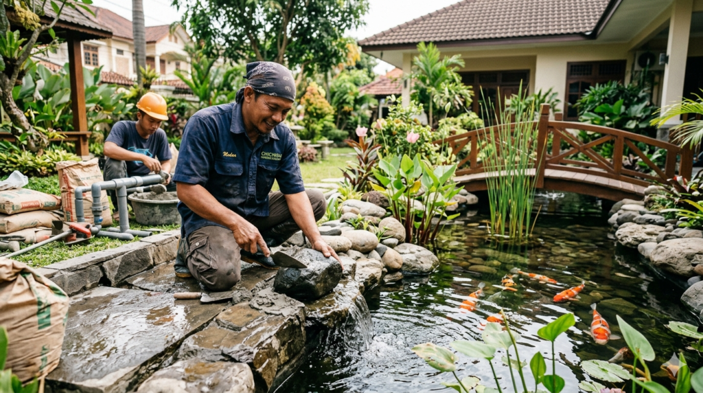 kolam koi medan