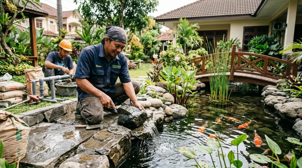 kolam koi medan