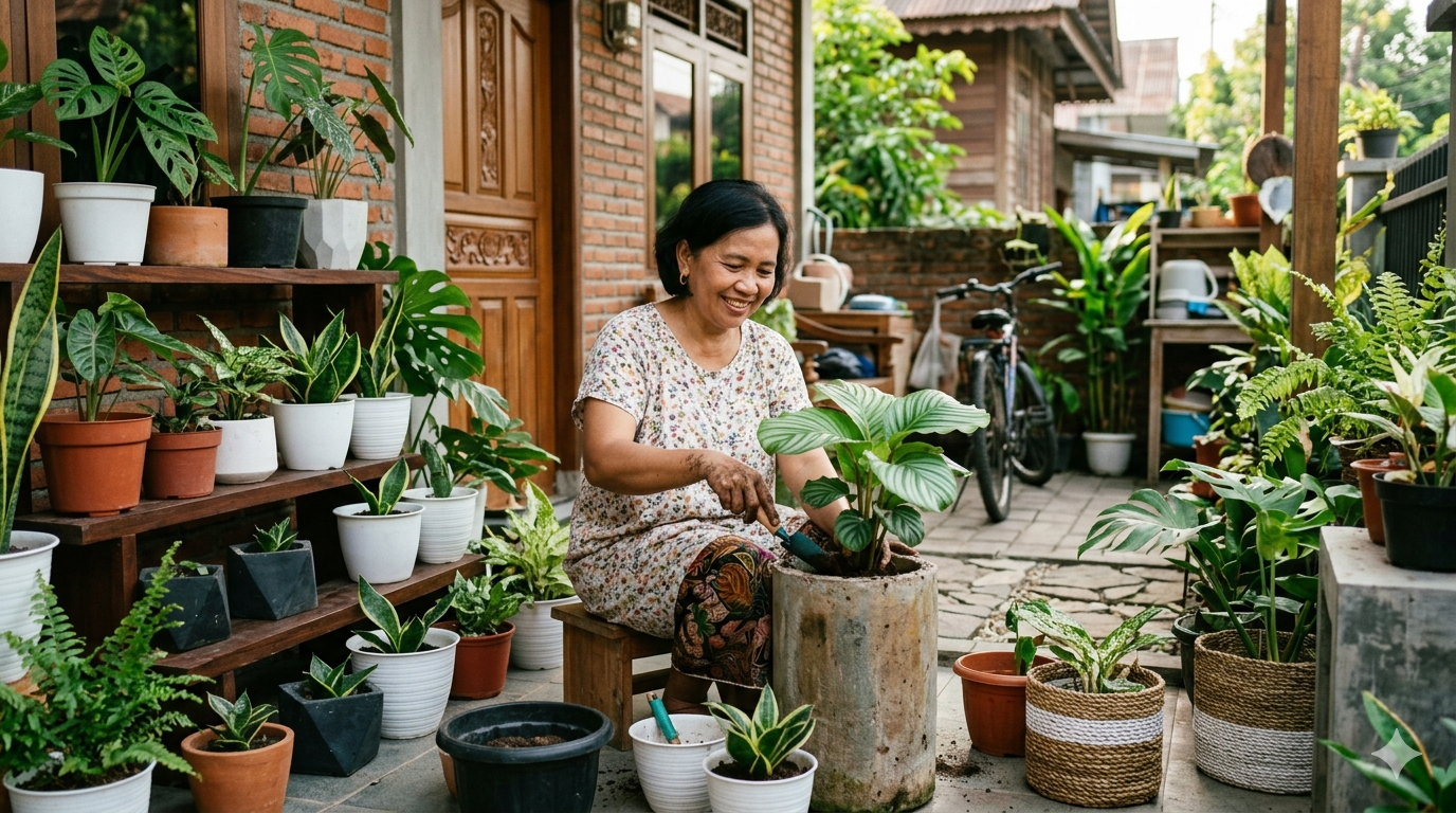 inspirasi pot taman minimalis
