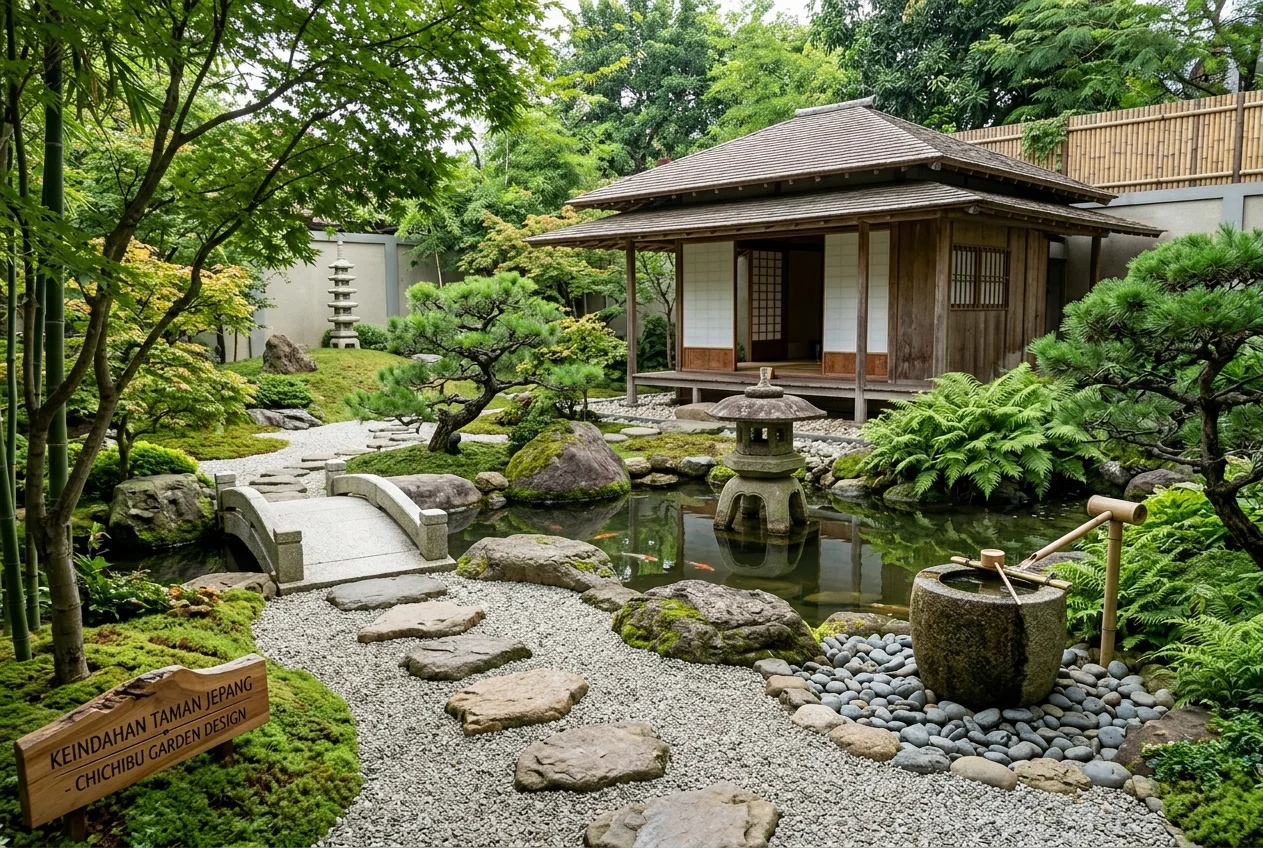 Keindahan taman jepang