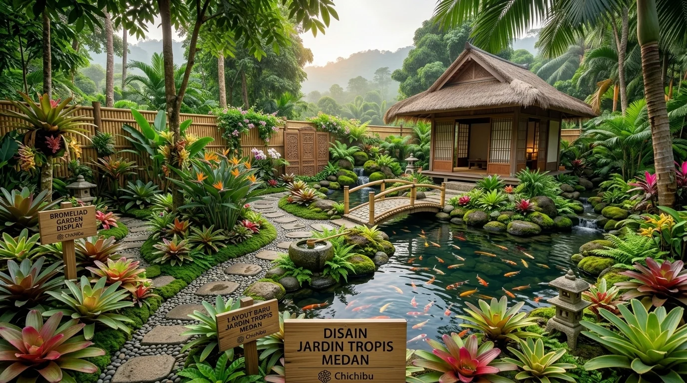 Kolam taman tropis medan