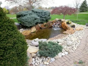 sungai simbolik dalam taman Jepang