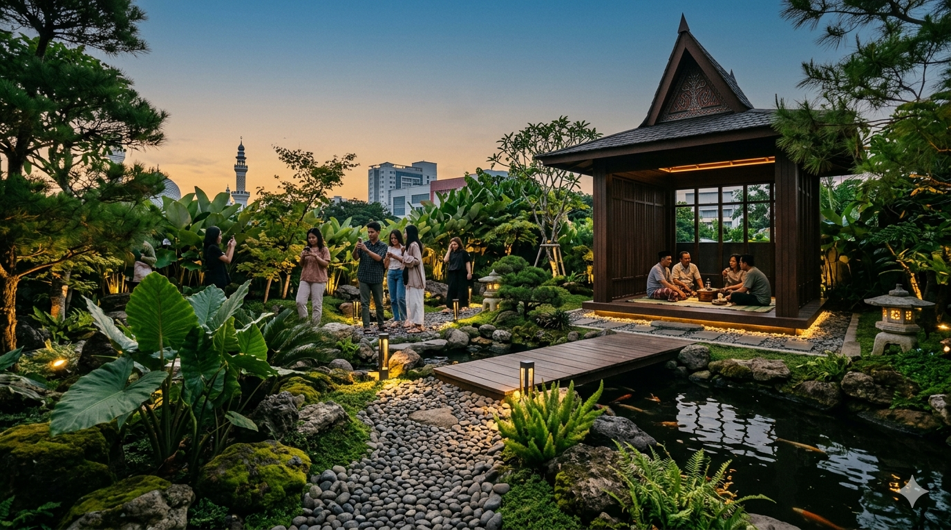 taman jepang medan kontemporer