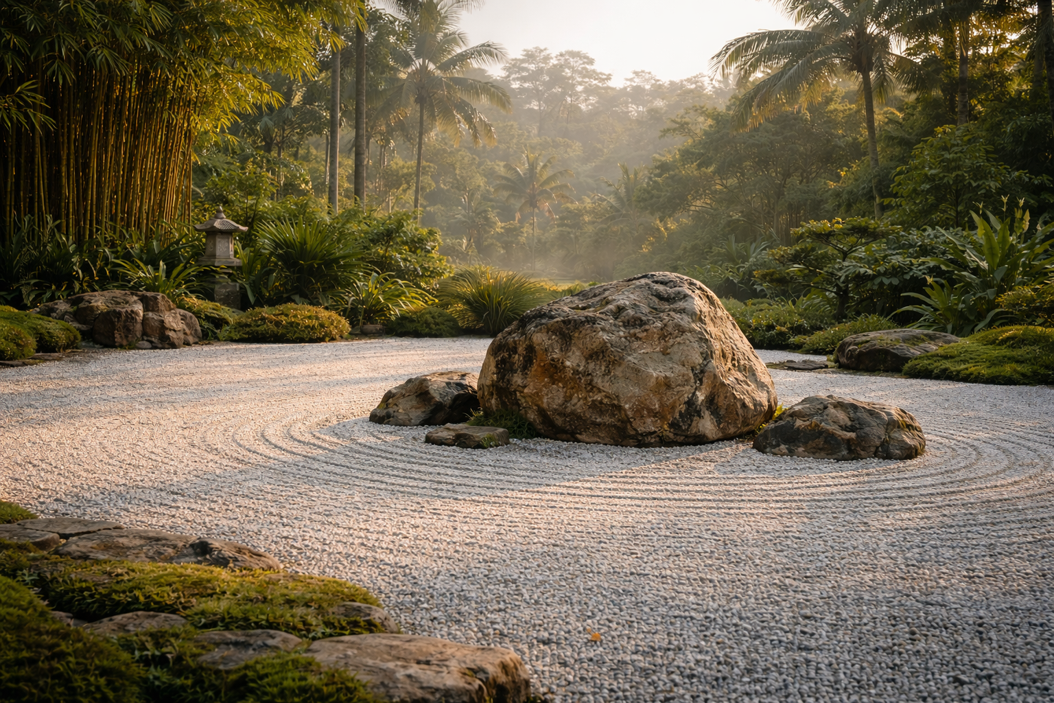 Profesional Taman Jepang Tropis