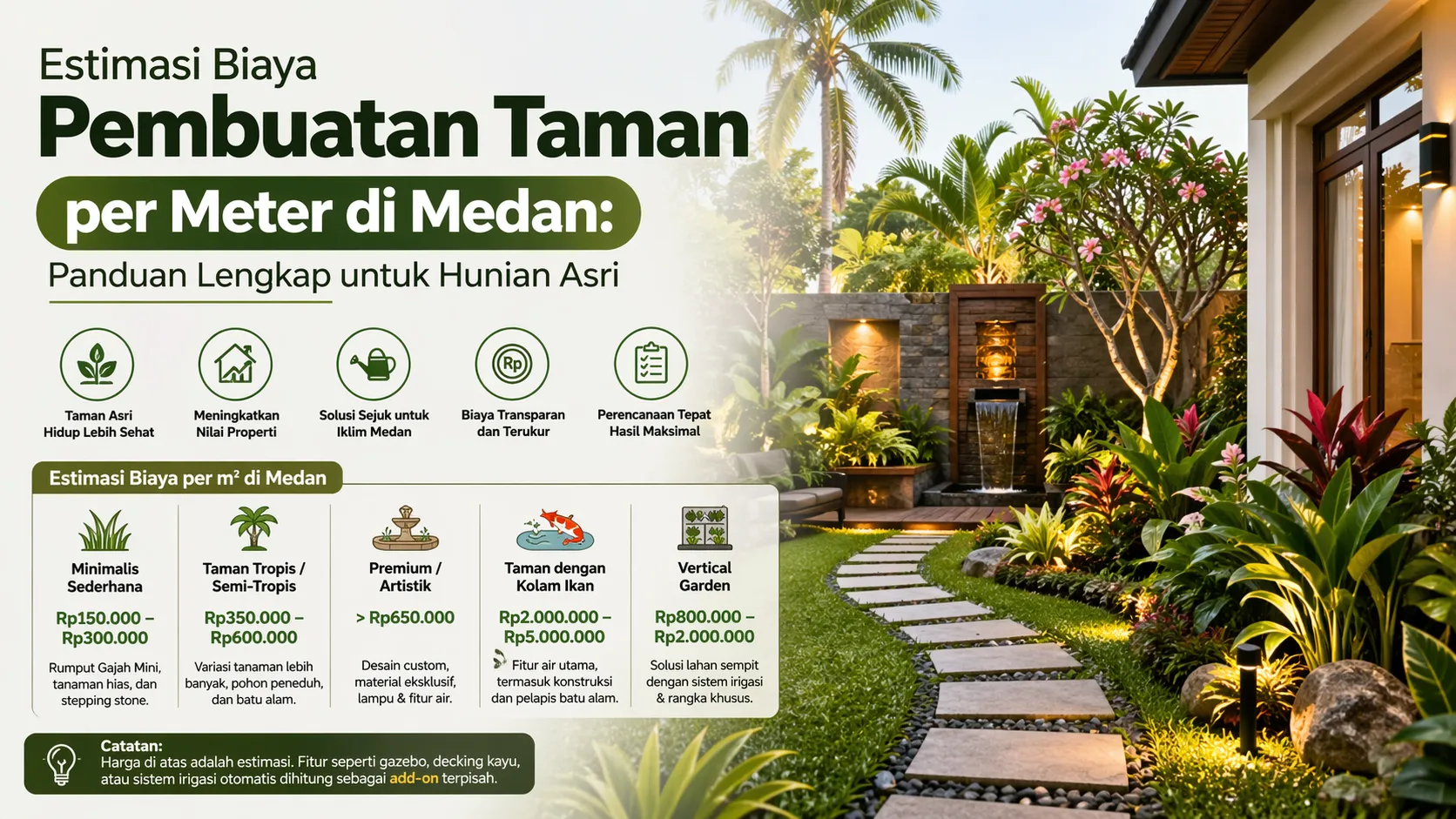 biaya pembuatan taman